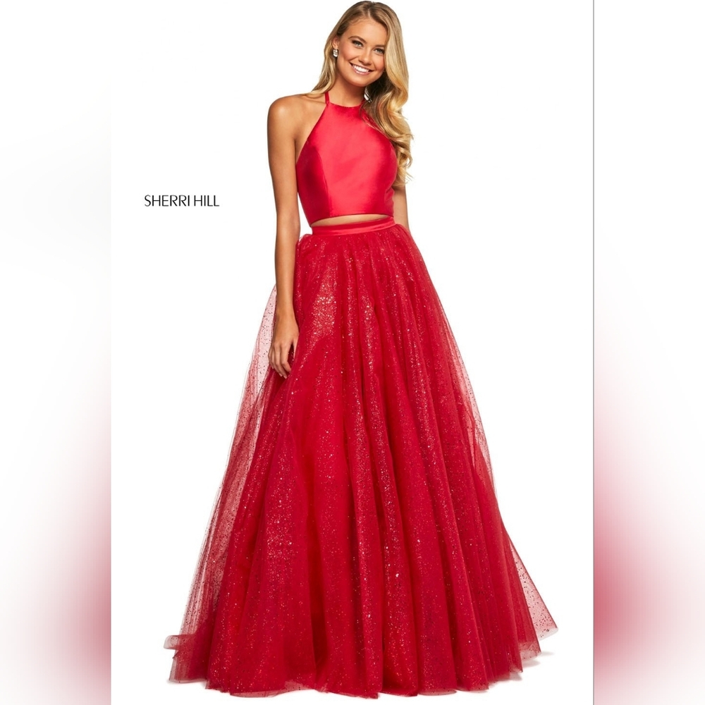 Sherri Hill Bright Red Party Dress
